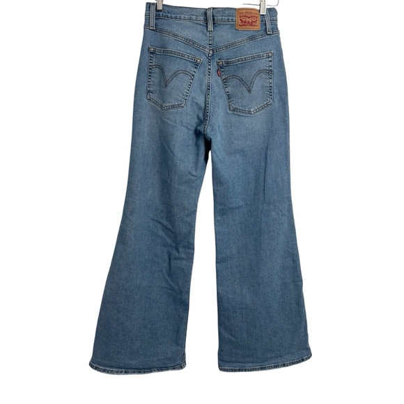 LEVIS Ribcage Bell flare denim Jeans high Rise Bell bottom light wash Sz 30 - Picture 5 of 14